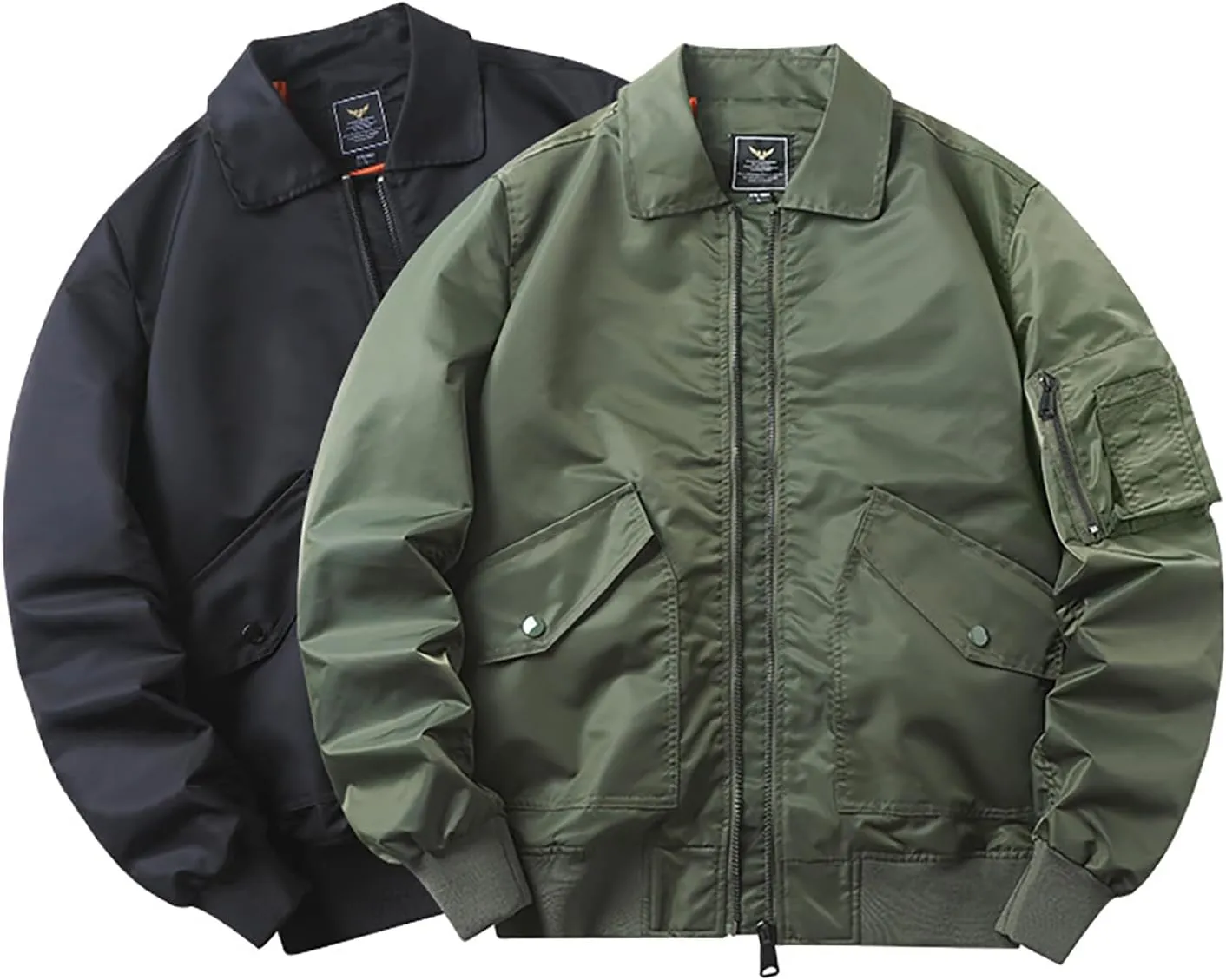 BAIMORE Men's Fall Winter MA-1 Military Jacket Fall Winter Flight Lightweight Bomber Jacket Windbreaker