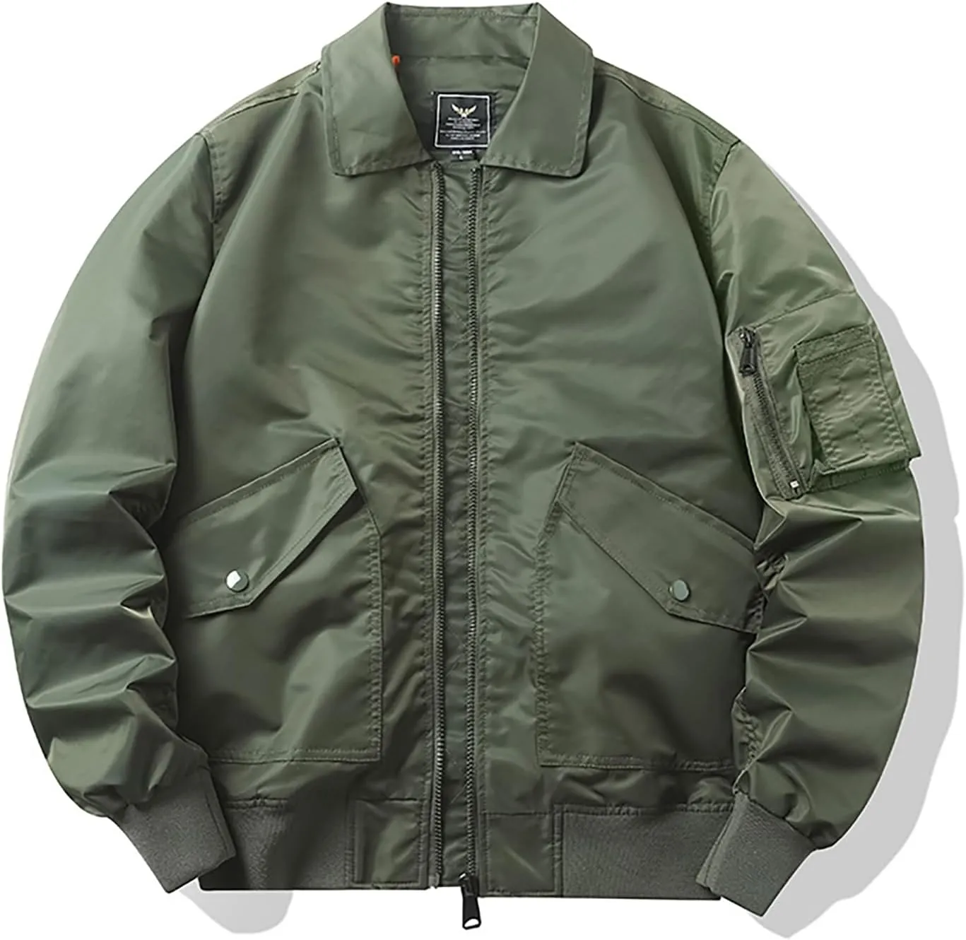 BAIMORE Men's Fall Winter MA-1 Military Jacket Fall Winter Flight Lightweight Bomber Jacket Windbreaker