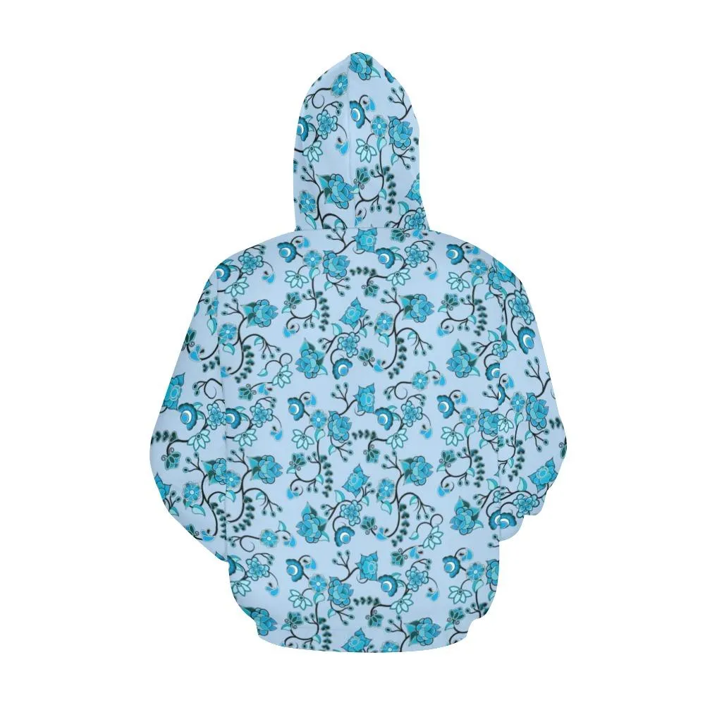 Blue Floral Amour Hoodie for Women (USA Size)