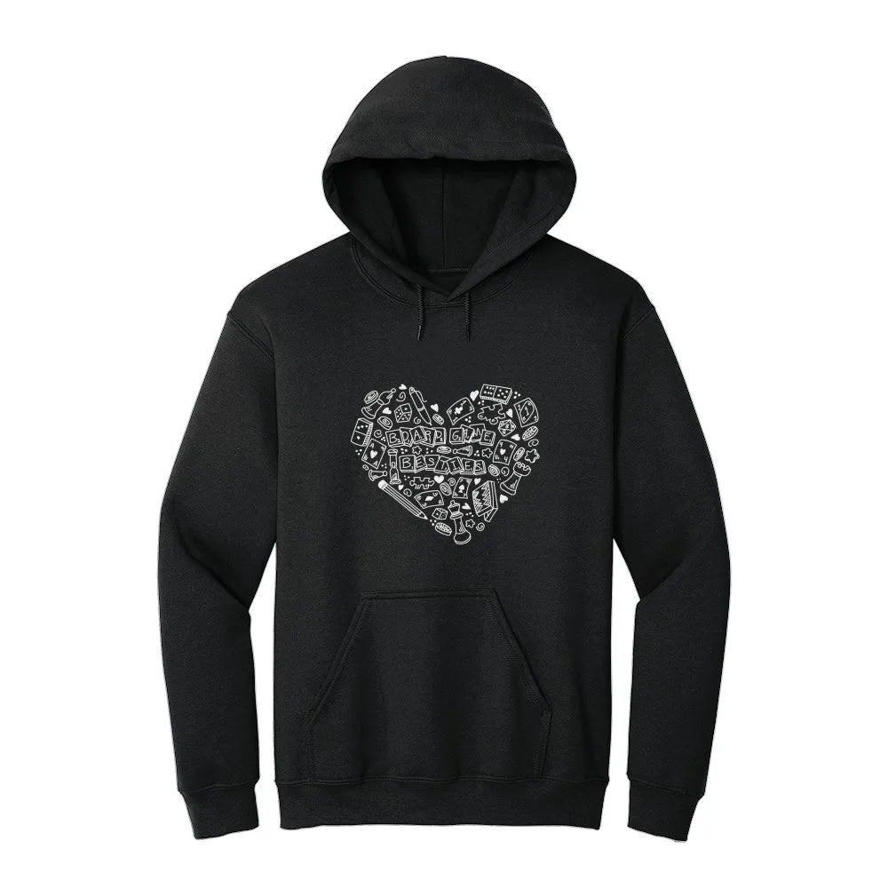 Board Game Besties Heart Hoodie