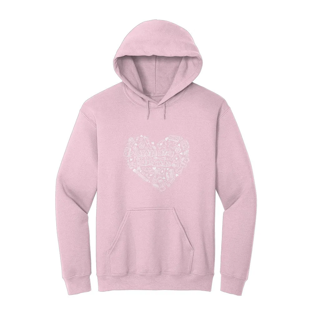 Board Game Besties Heart Hoodie