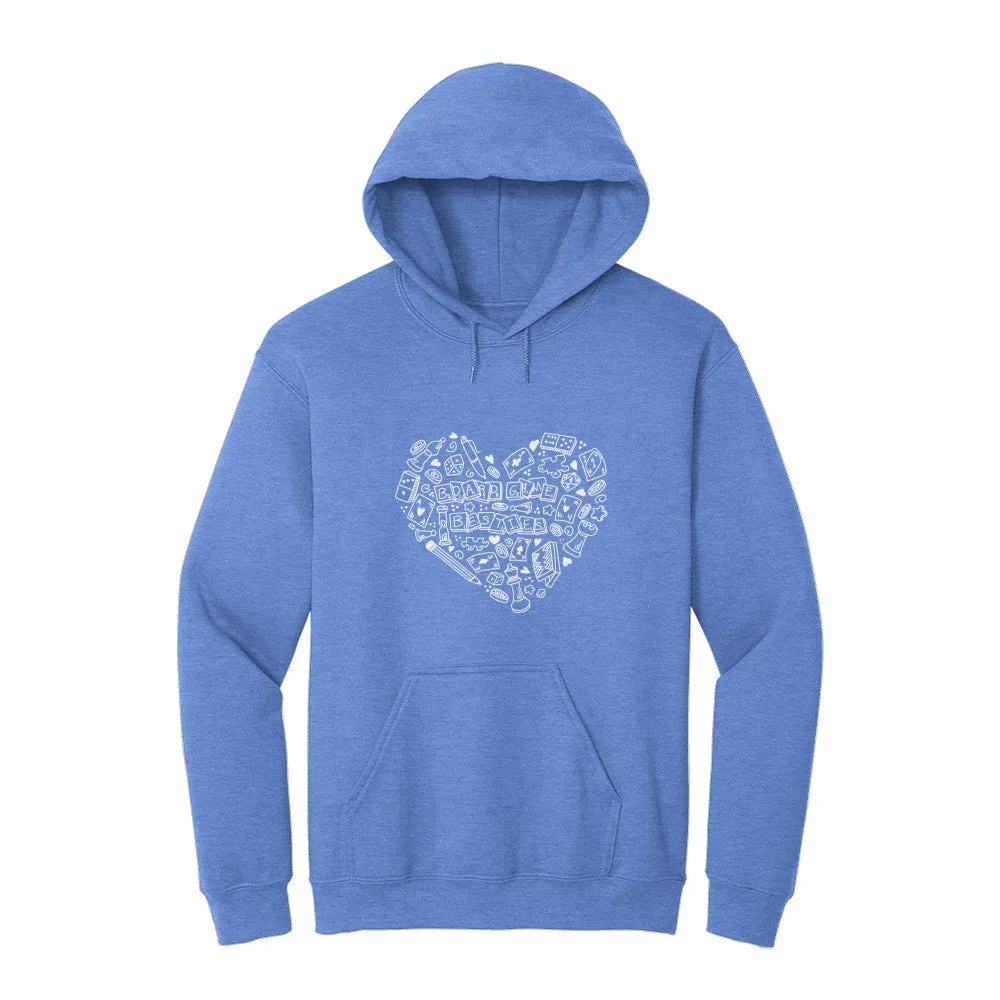Board Game Besties Heart Hoodie