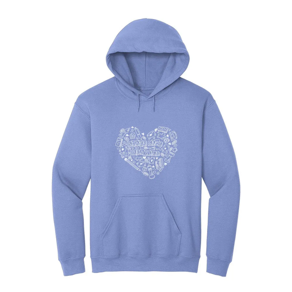 Board Game Besties Heart Hoodie
