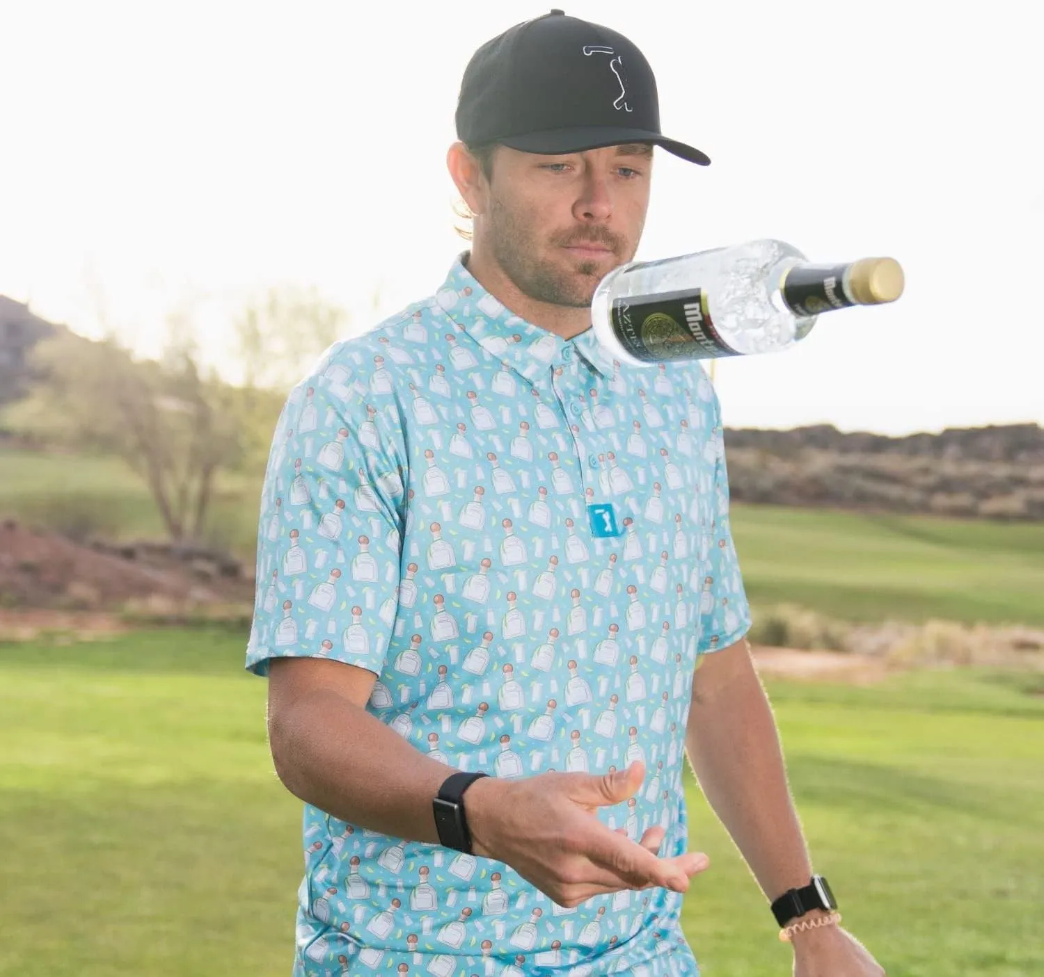 Bogey Bros - Funny Golf Polo Shirts  4 Way Stretch Mens Golf Shirts Short Sleeve, Golf Polos for Men with UPF 50 Protection