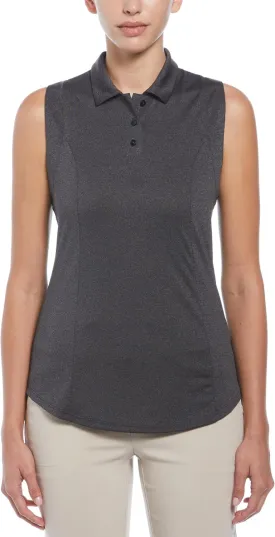 Callaway Women's Heather Sleeveless Golf Polo Shirt