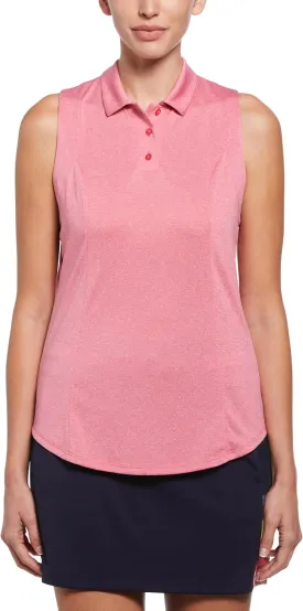 Callaway Women's Heather Sleeveless Golf Polo Shirt