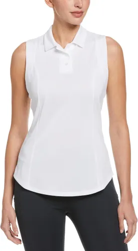 Callaway Women's Heather Sleeveless Golf Polo Shirt