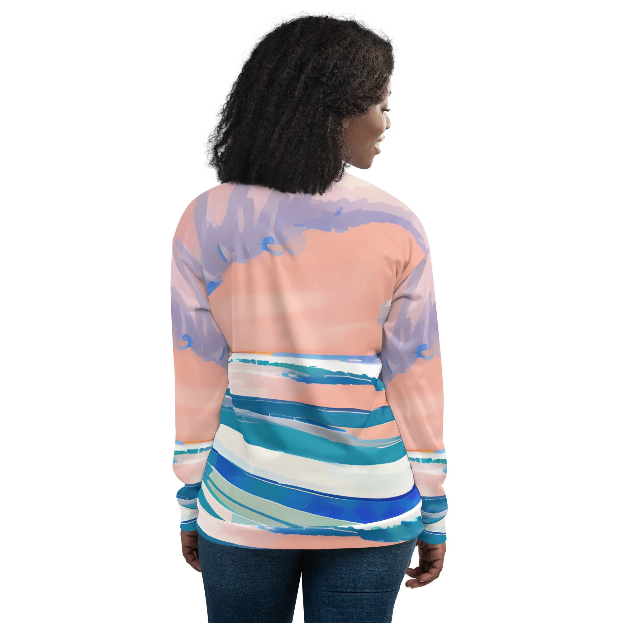 Captivating Colors Bomber Jacket | Nature-Inspired Pattern, Versatile and Stylish Comfort