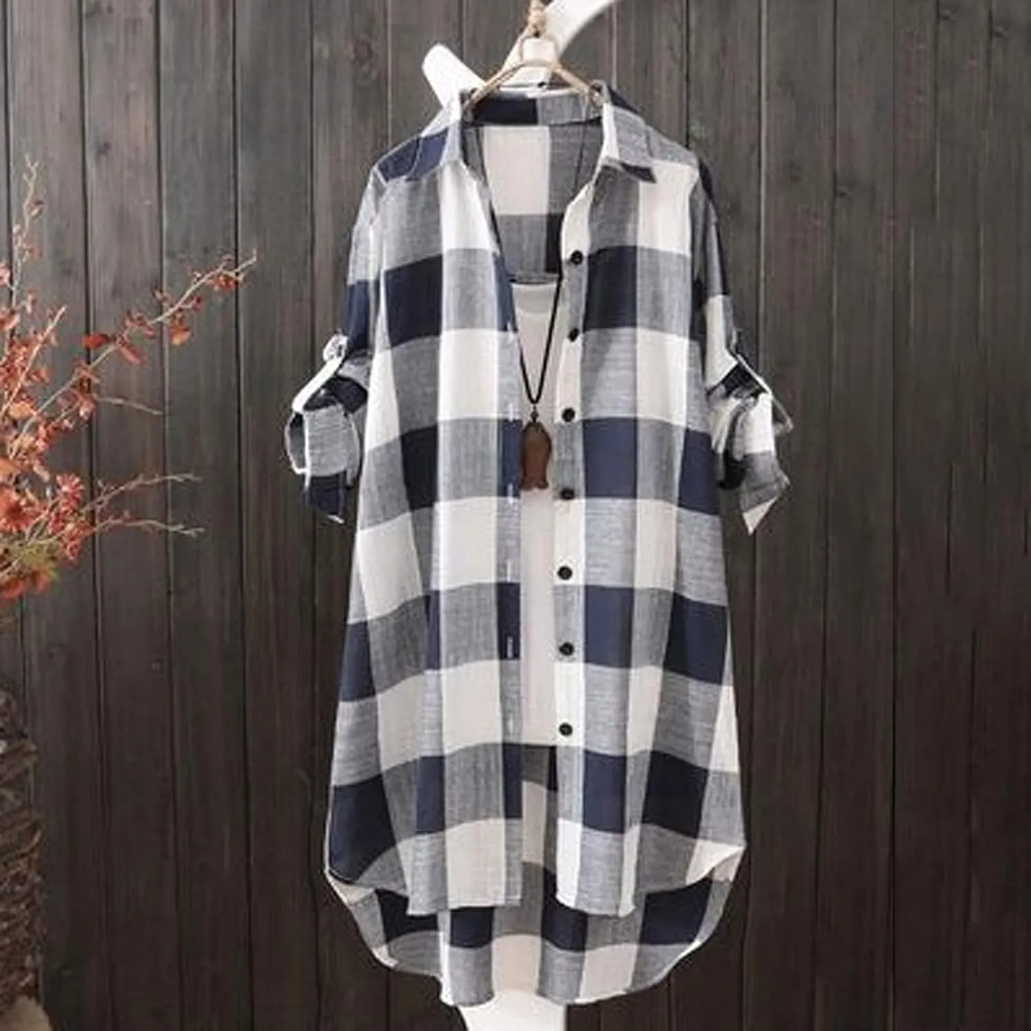 Cardigans for Women 2025 Plus Size Fall Fashion Open Front Roll Up Sleeve Button Down Plaid Shirts Casual Loose Tops