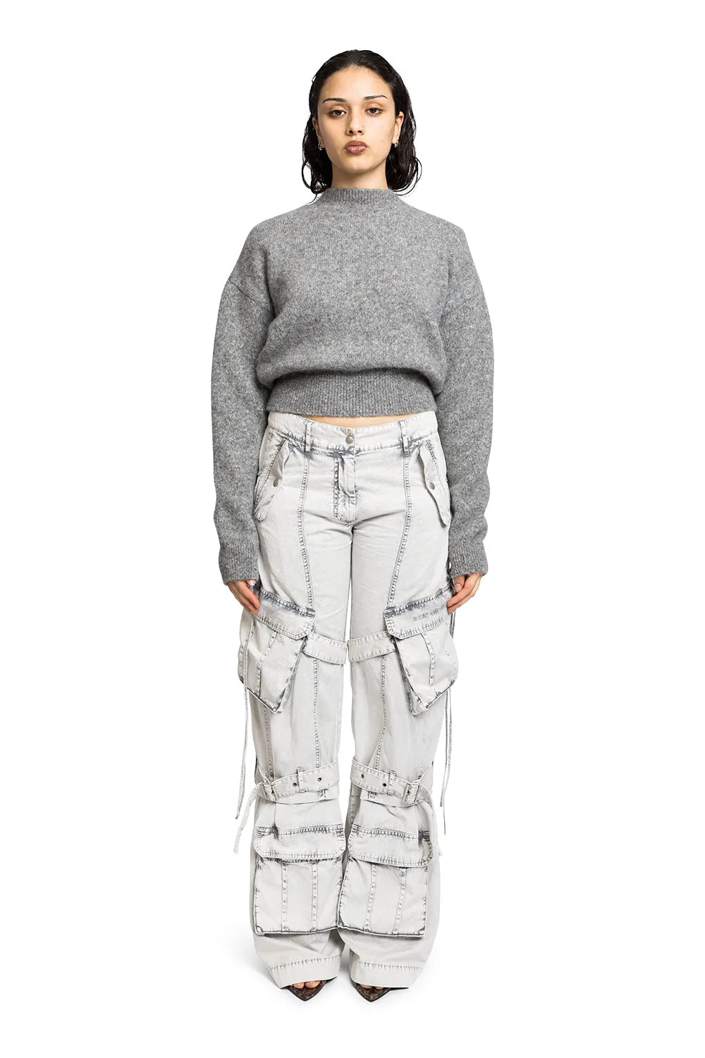 CARGO TWILL TROUSERS DUSTY WHITE
