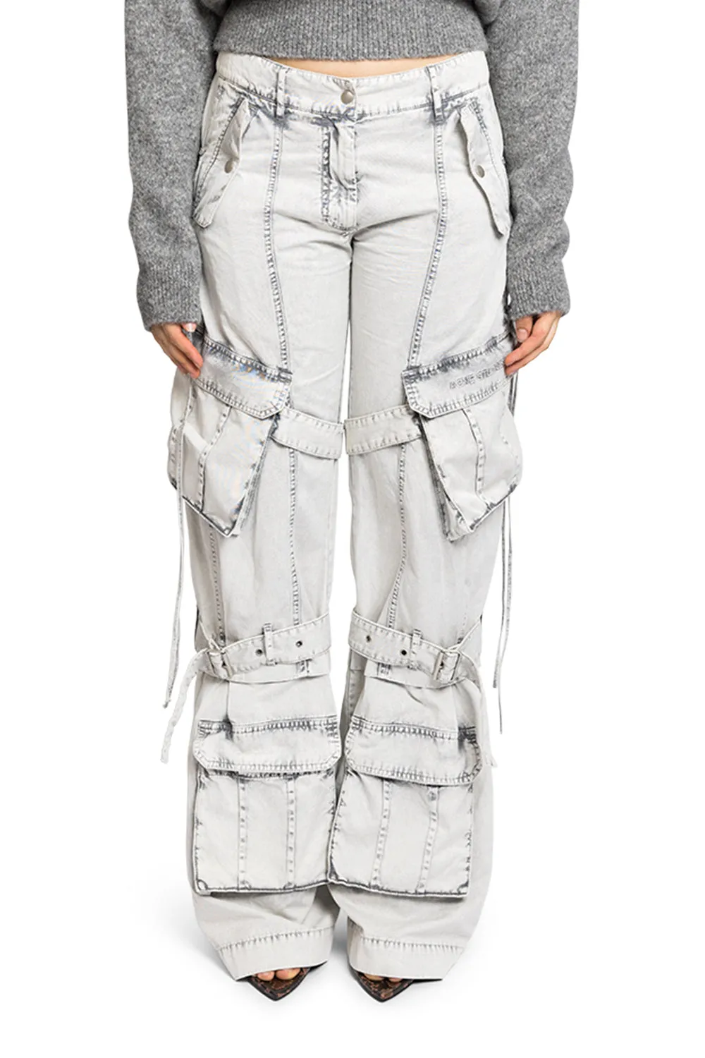 CARGO TWILL TROUSERS DUSTY WHITE