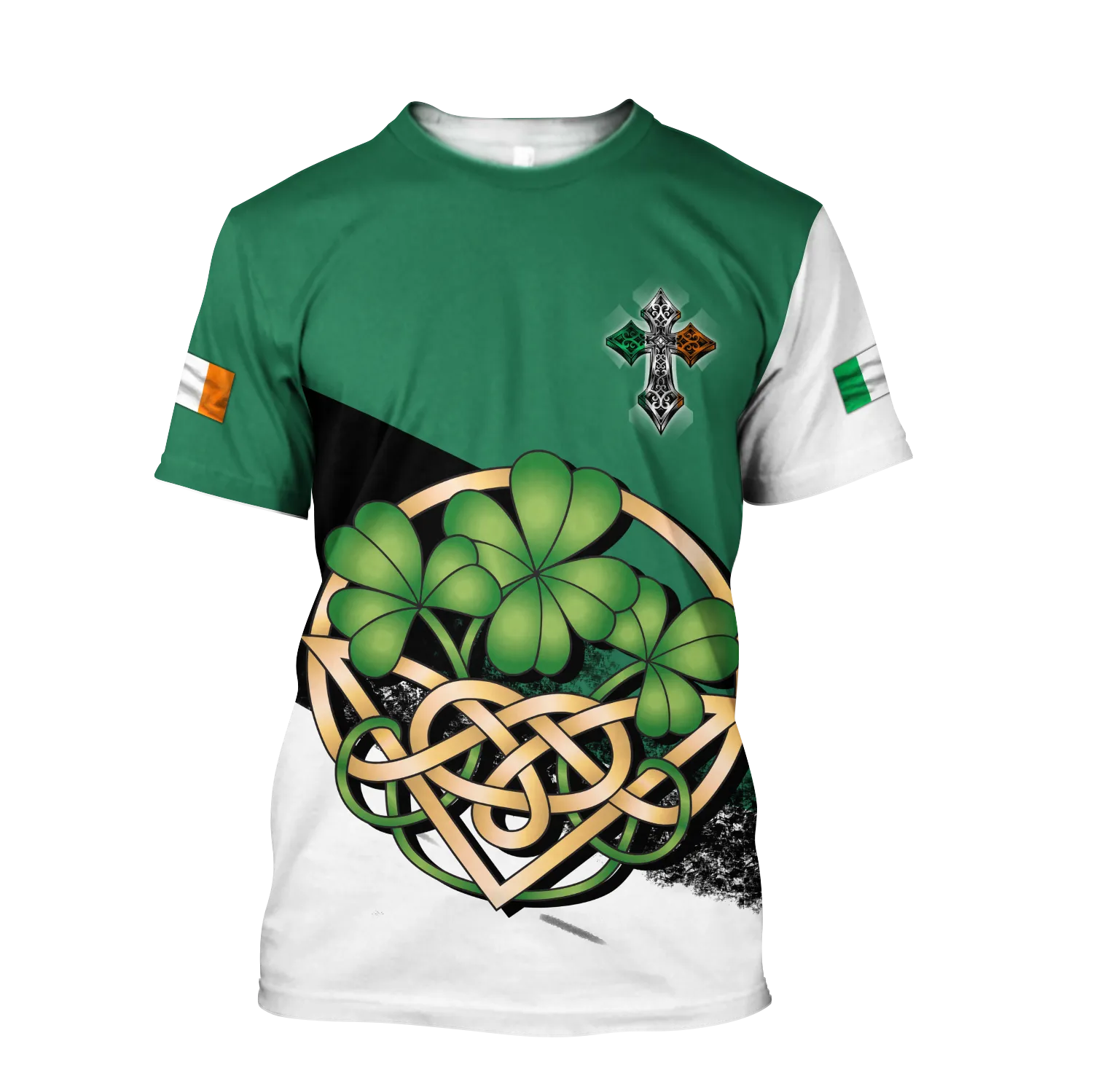 Celtic Cross Ireland St. Patrick's Day 3D Shirt, Irish St. Paddy's Sweater, Shamrock Shirt, Idea For St Patrick's Day