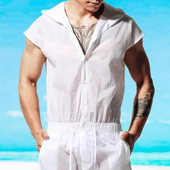 DESMIIT Summer Men's Thin Sleeveless Sun-Protective Clothing