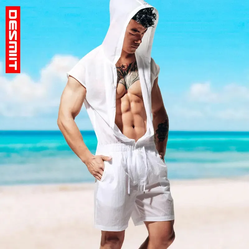 DESMIIT Summer Men's Thin Sleeveless Sun-Protective Clothing