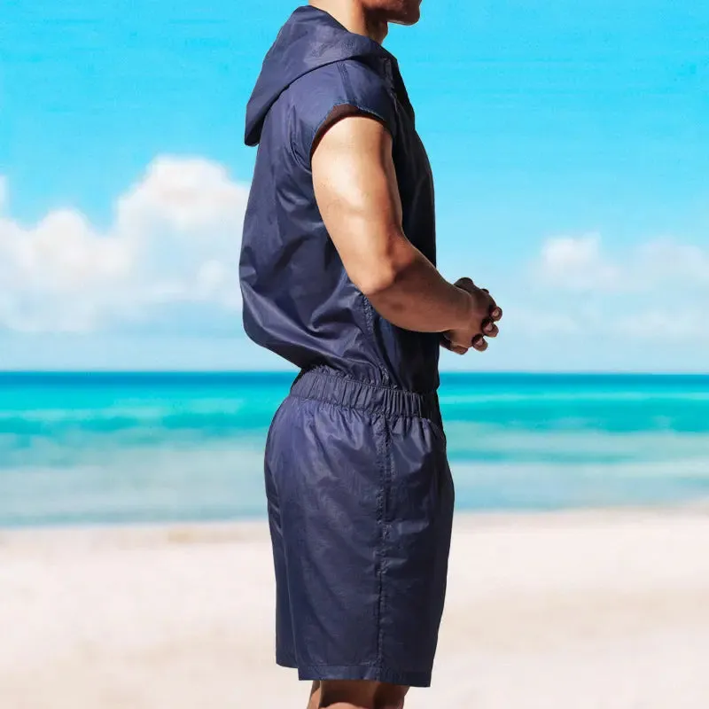 DESMIIT Summer Men's Thin Sleeveless Sun-Protective Clothing