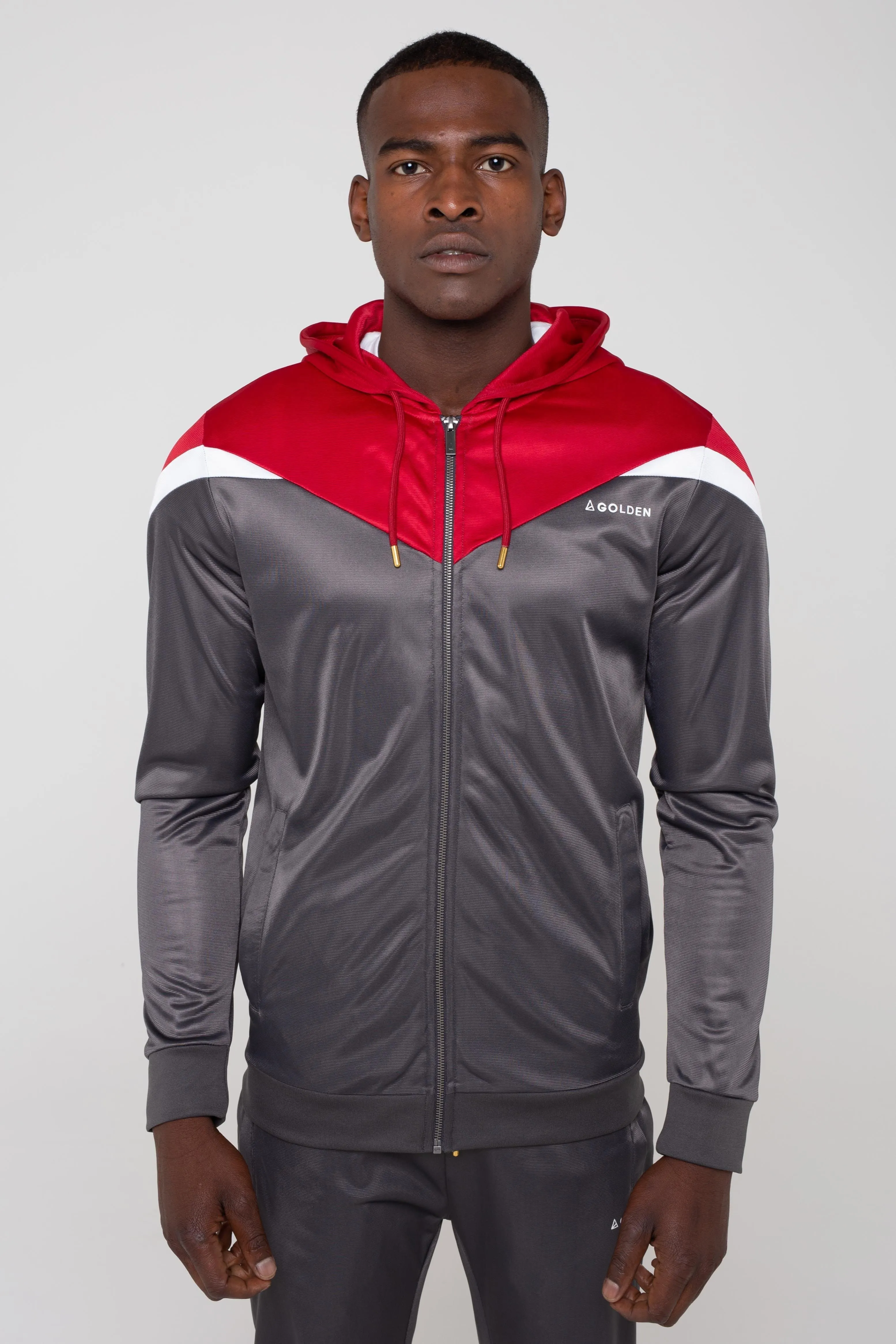 District Colour Logo Print Hoodie - Grey