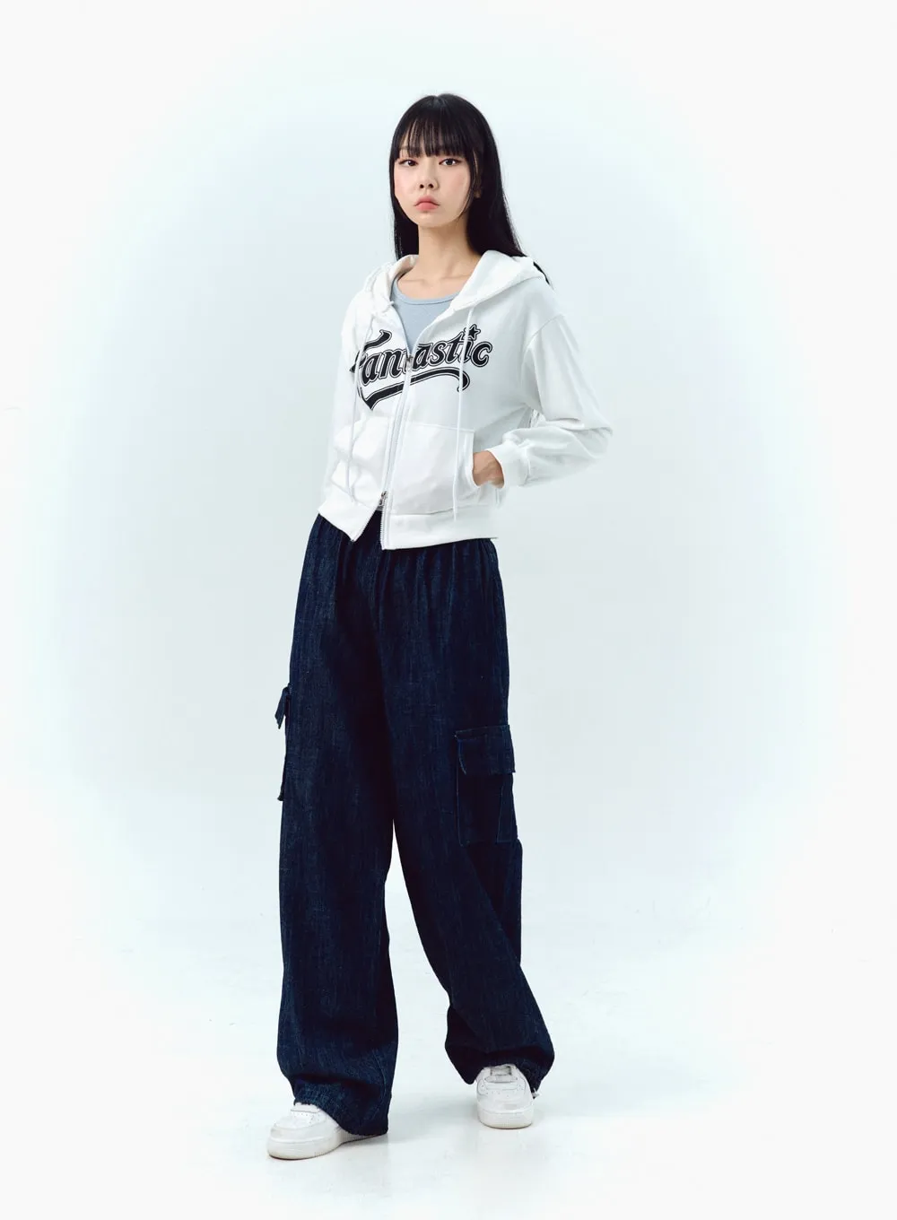 Graphic Zip-Up Hoodie IG303
