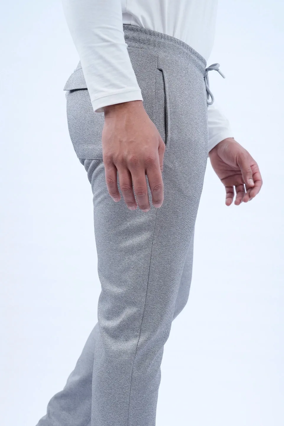 Grey Jogging With Elastic Waist