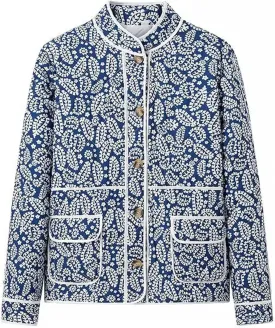 HOTIAN Floral Printed Puff Jackets for Women Lightweight Cropped Padded Puffer Jacket Cardigan Quilted Winter Coats