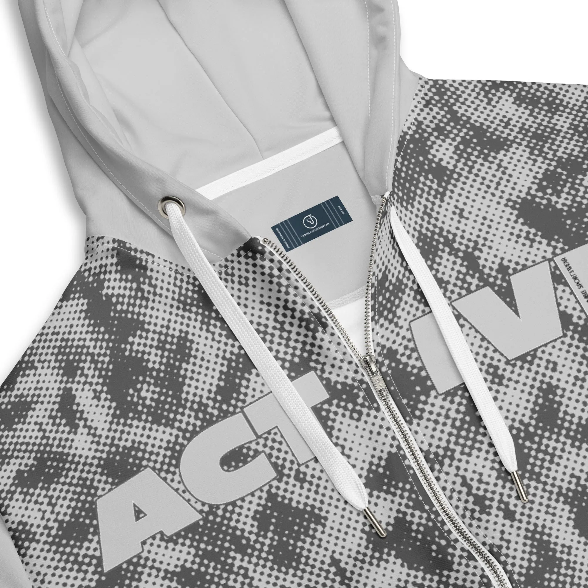 Humble Sportswear™ Men's Grey Active Zip Hoodie