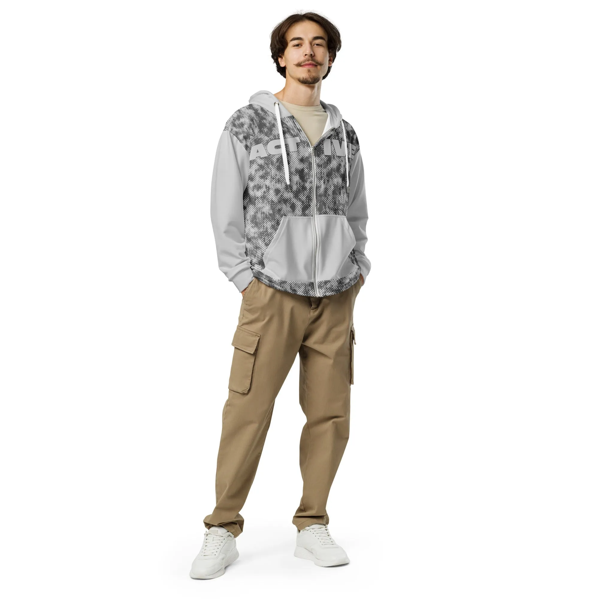 Humble Sportswear™ Men's Grey Active Zip Hoodie