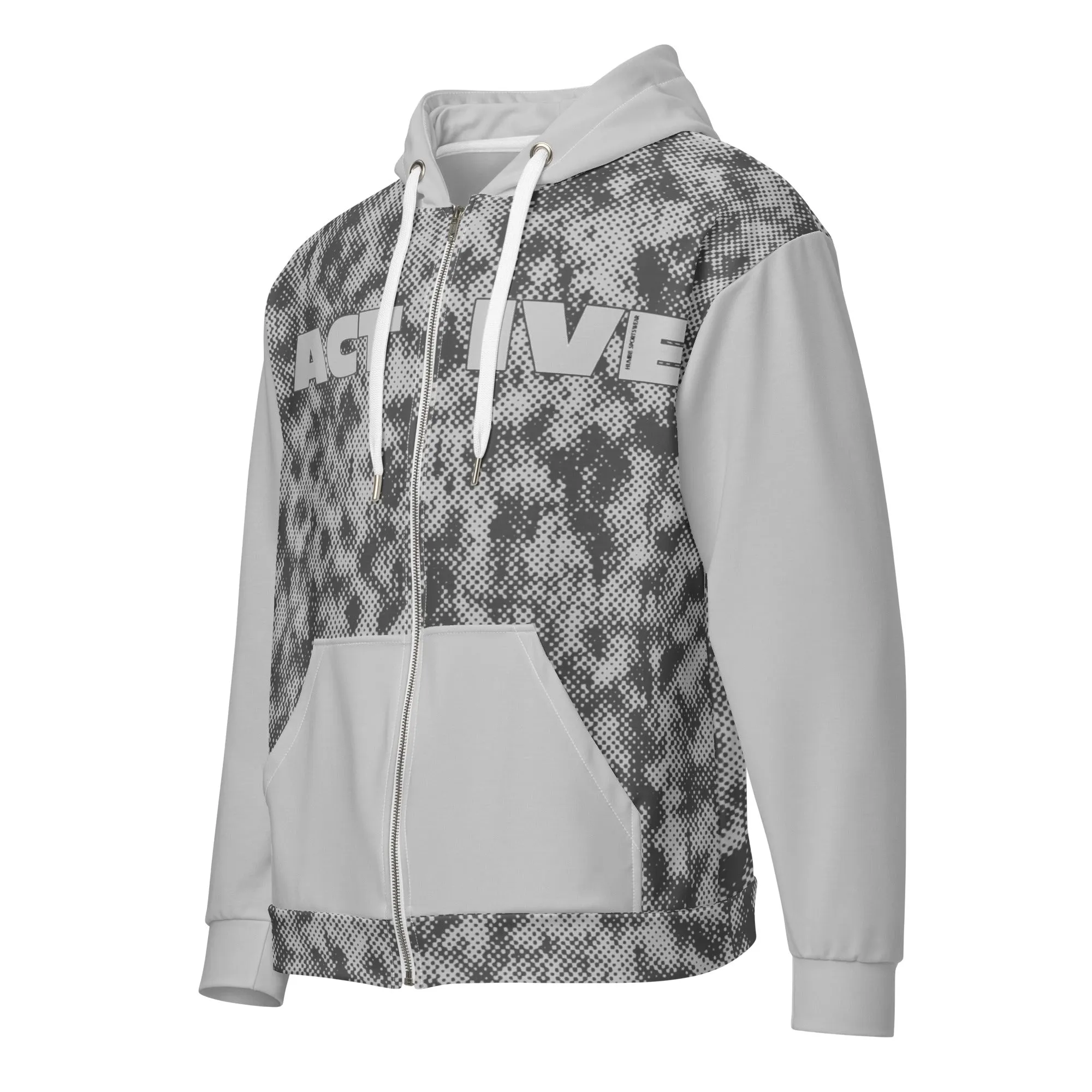 Humble Sportswear™ Men's Grey Active Zip Hoodie