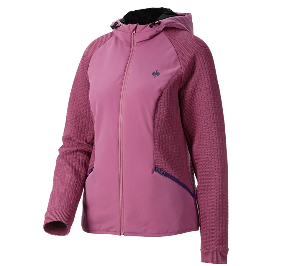 Hybrid hooded knitted jacket e.s.trail, ladies'
