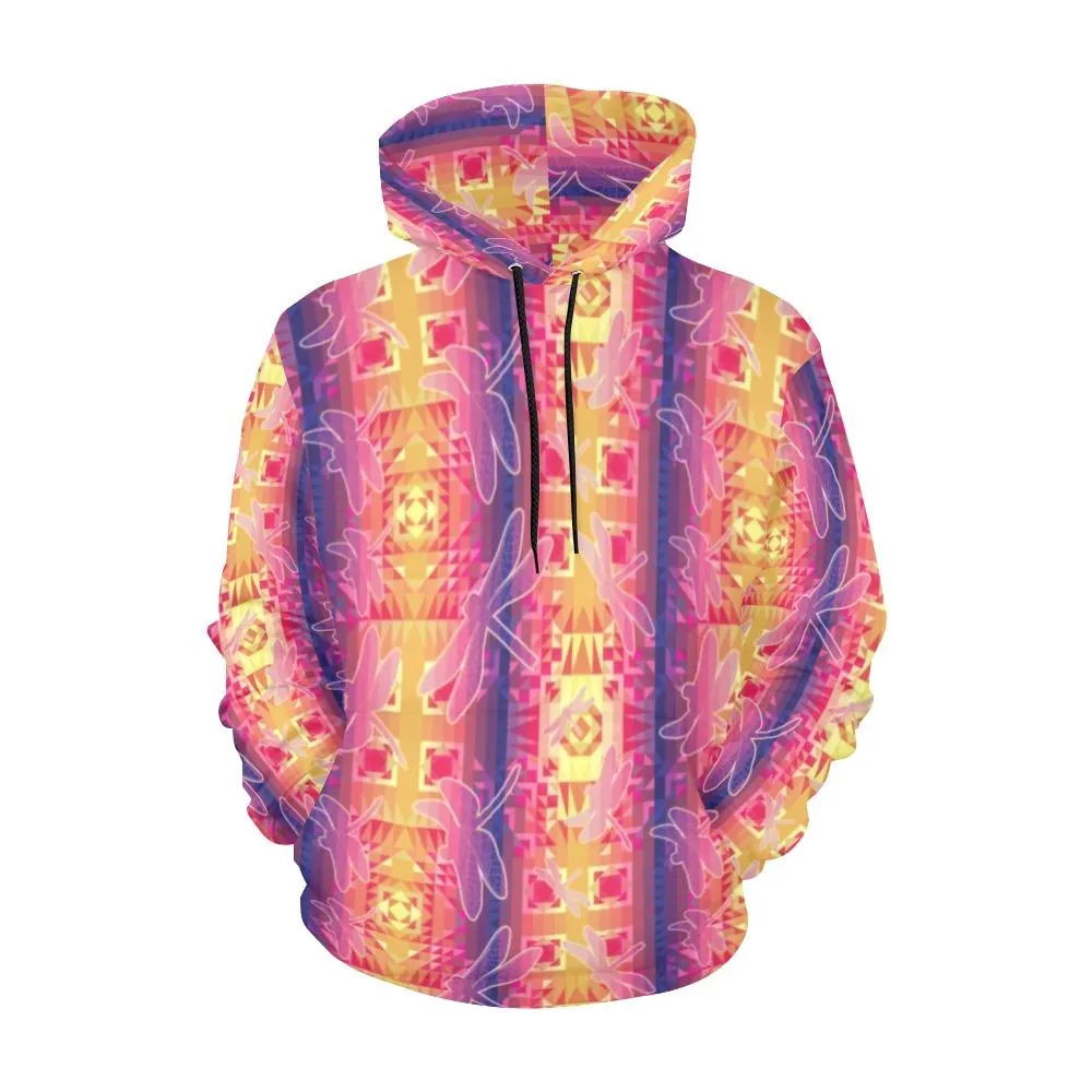 Kaleidoscope Dragonfly Hoodie for Women (USA Size)