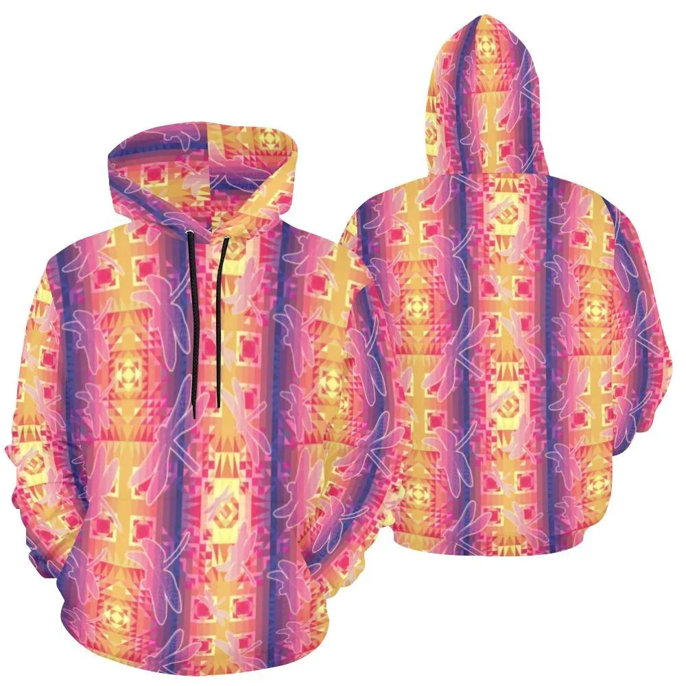 Kaleidoscope Dragonfly Hoodie for Women (USA Size)