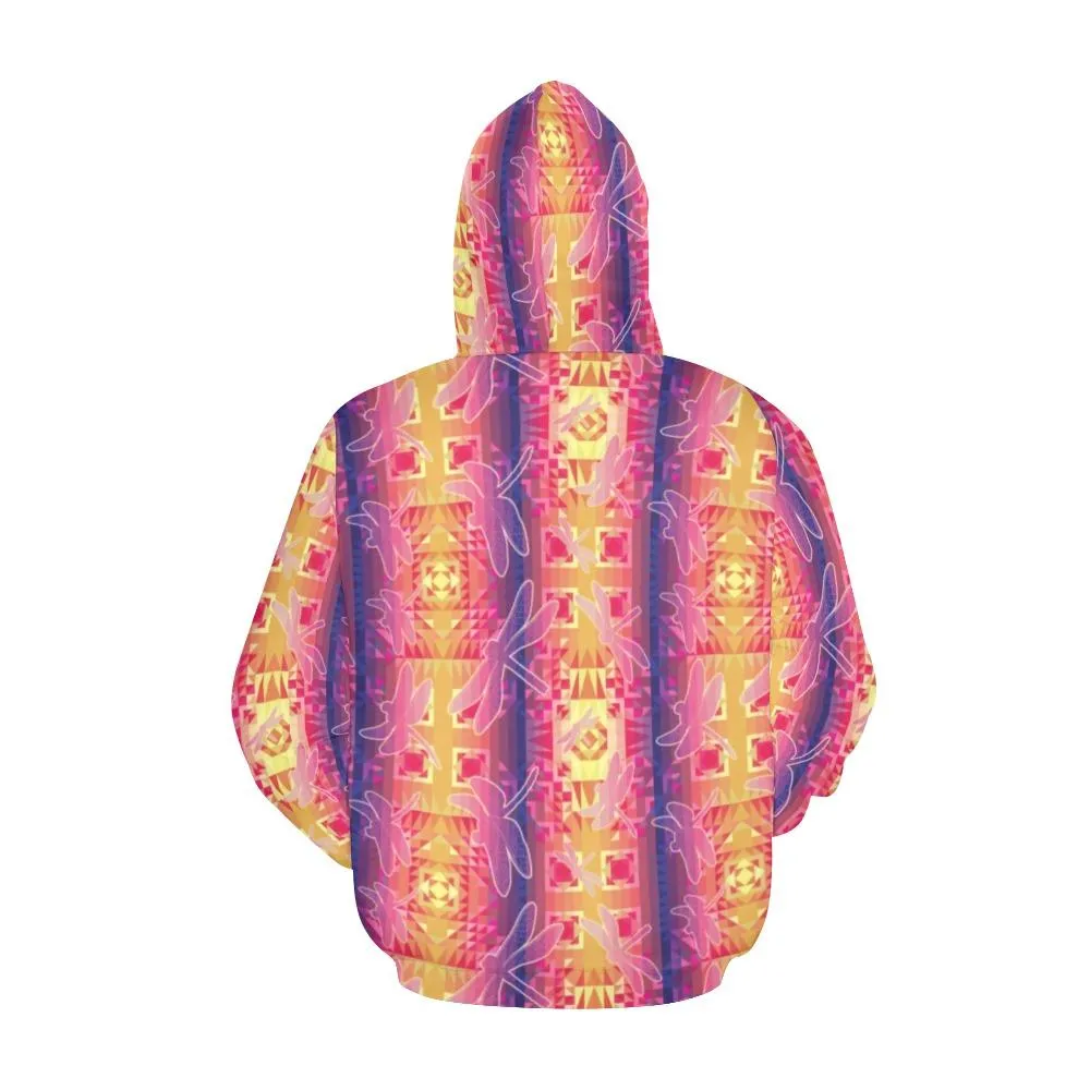 Kaleidoscope Dragonfly Hoodie for Women (USA Size)