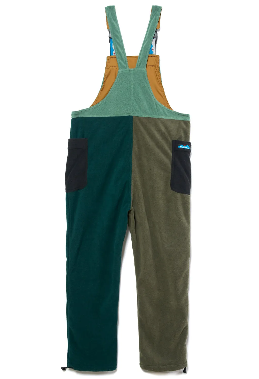 KAVU Women's Pocatello Fleece Overalls - Woodland Block