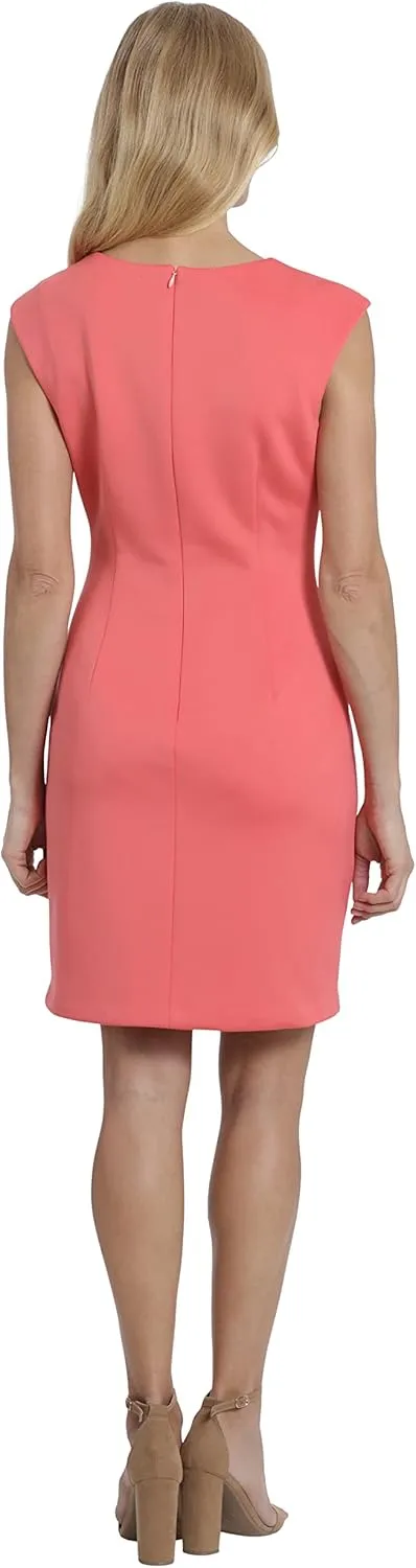 London Times Women's Laser Cut Sheath Dress Desk to Dinner Office Wear Church Or Guest of