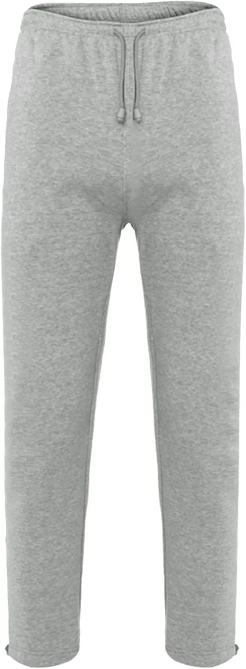 Men's Baggy Sweatpants Fleece Straight Leg Jogger Workout Casual Pant Loose Athletic Trousers Elastic Waist Pockets