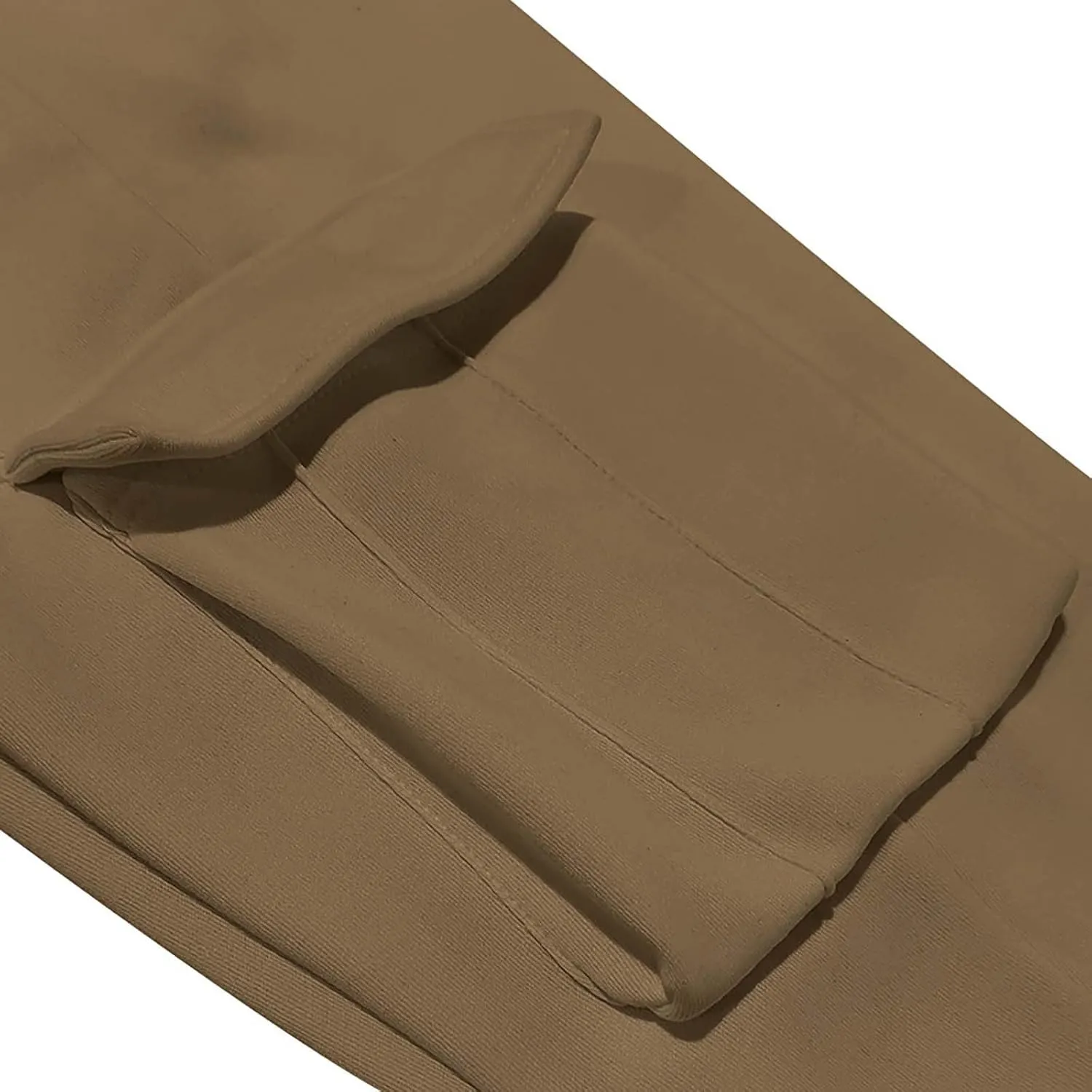 Mens Cargo Sweatpants Cotton Fleece Lined Joggers Pants Baggy Drawstring Elastic Waist Multi Pockets Workout Pants