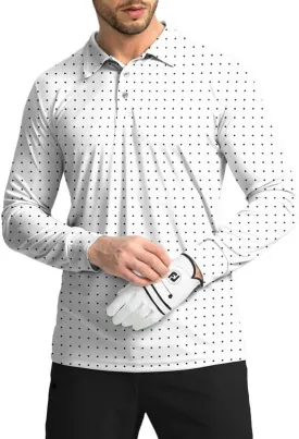 Men's Polo Shirt Long Sleeve Golf Shirts Lightweight UPF 50  Sun Protection Cool Shirts for Men Work Fishing Outdoor
