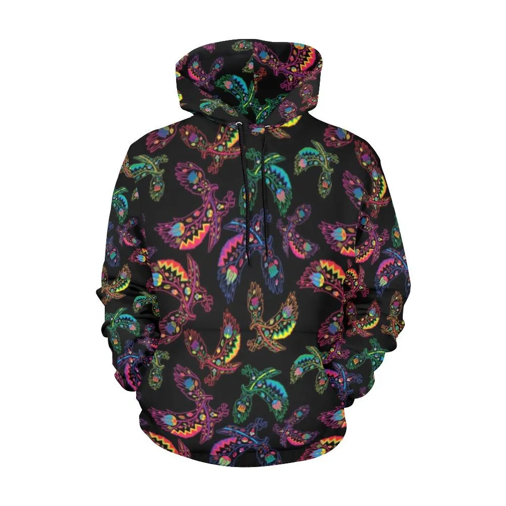 Neon Floral Eagles Hoodie for Women (USA Size)