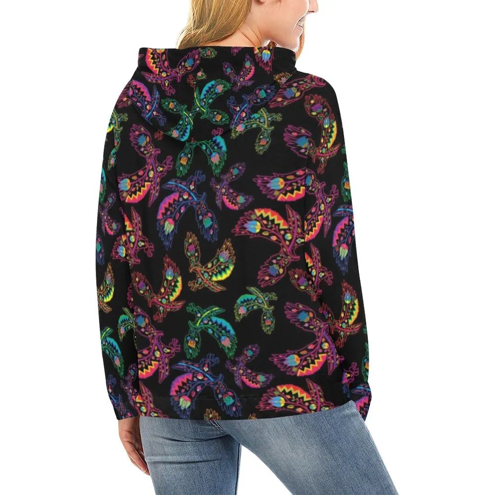 Neon Floral Eagles Hoodie for Women (USA Size)