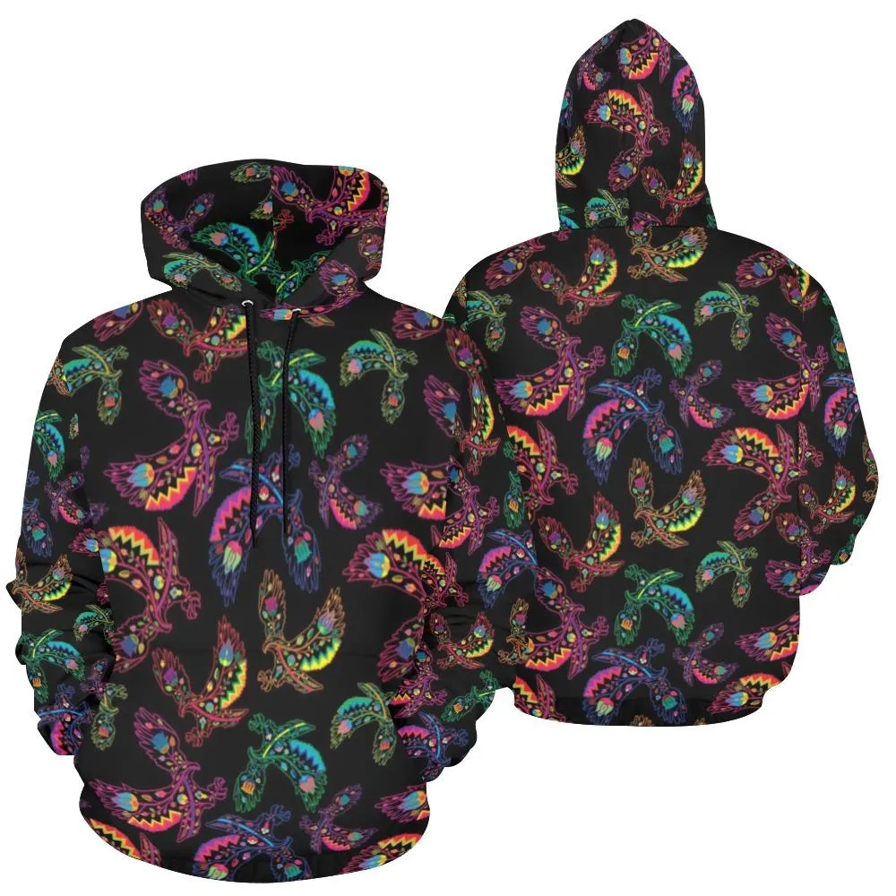 Neon Floral Eagles Hoodie for Women (USA Size)