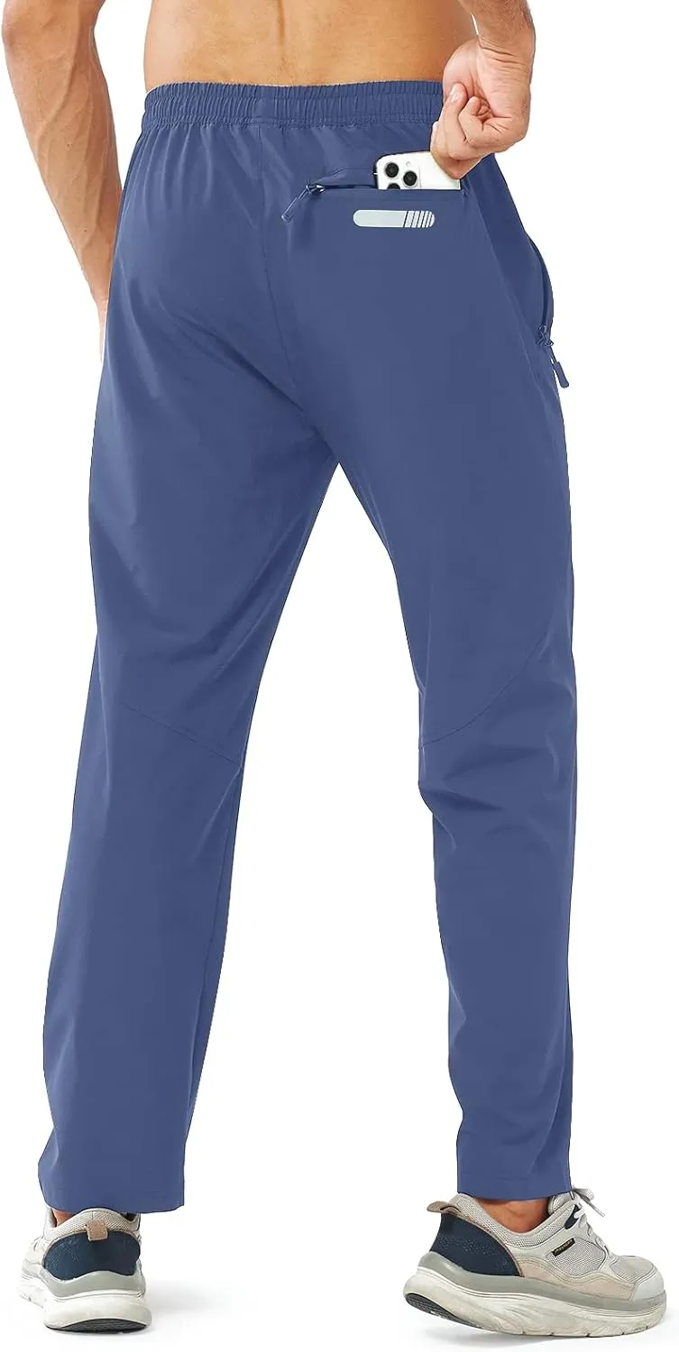 NORTHYARD Men's Athletic Pants Running Workout Joggers Lightweight Gym Jogging Track Casual Sweatpants with Zipper Pockets