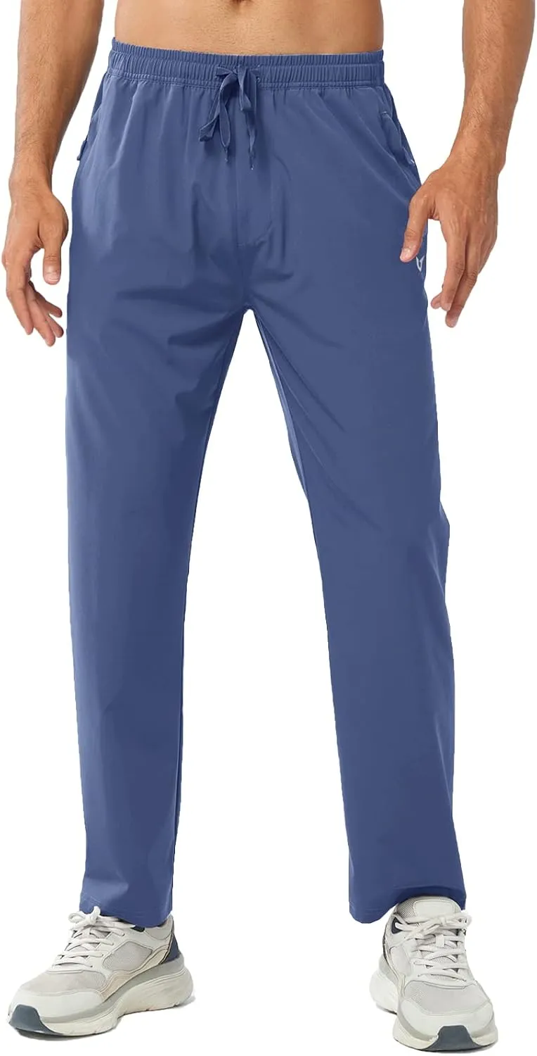 NORTHYARD Men's Athletic Pants Running Workout Joggers Lightweight Gym Jogging Track Casual Sweatpants with Zipper Pockets