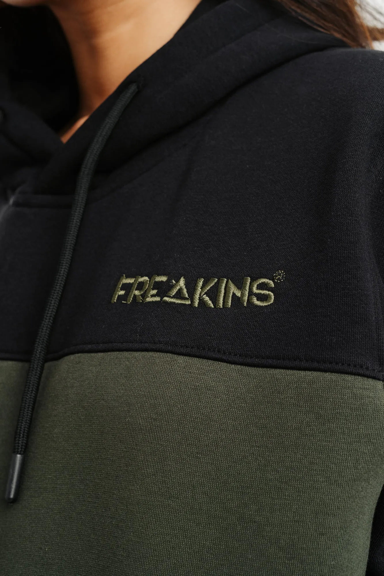 Olive Black Freakin Hoodie