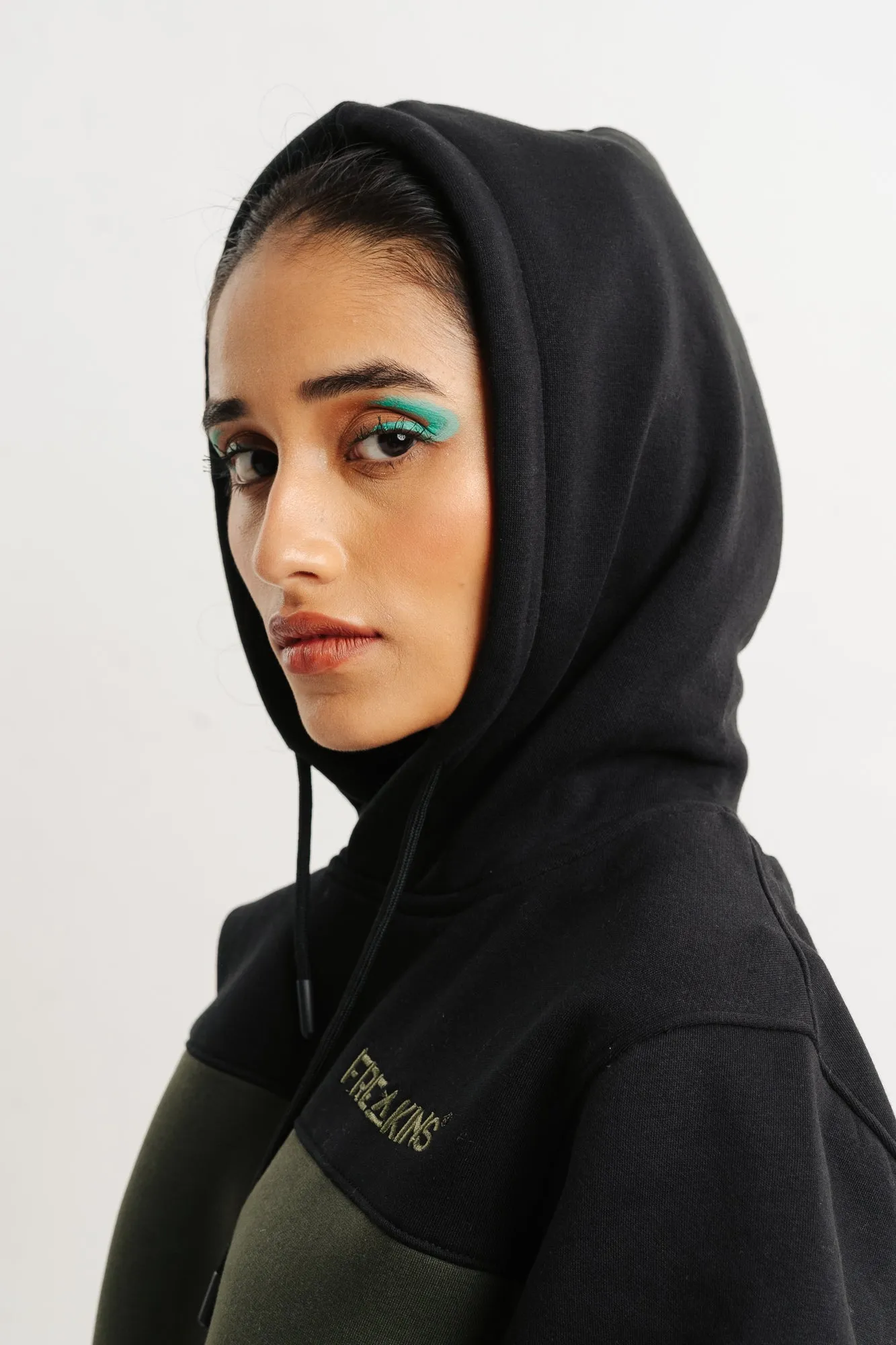 Olive Black Freakin Hoodie