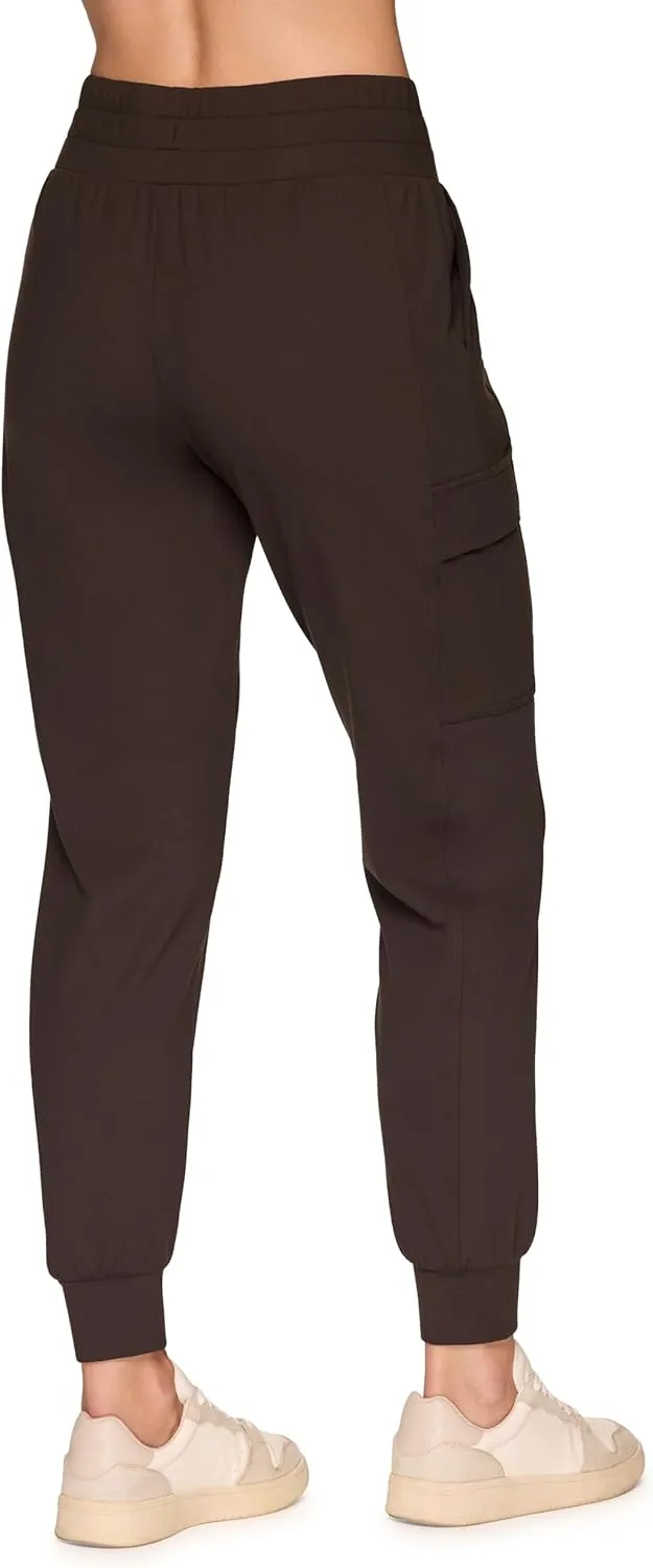RBX Activewear Women's Jogger Pant Cargo Pants, Lightweight Buttery Soft Full Length Jogger Sweatpants with Pockets