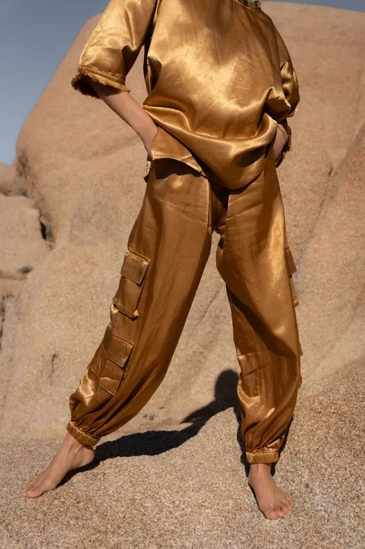 Silk Cargo Trousers