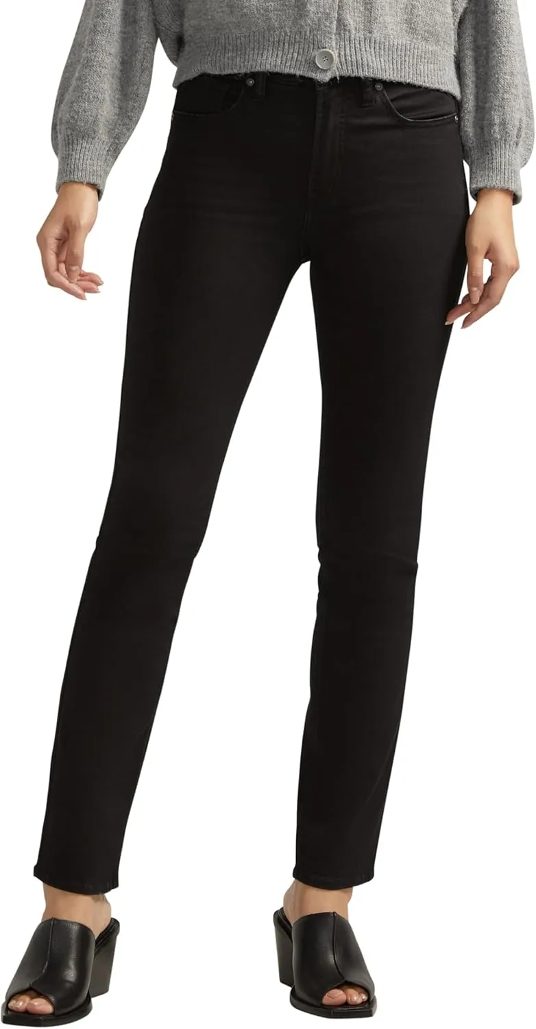 Silver Jeans Co. Women's Avery High Rise Curvy Fit Straight Leg Jeans