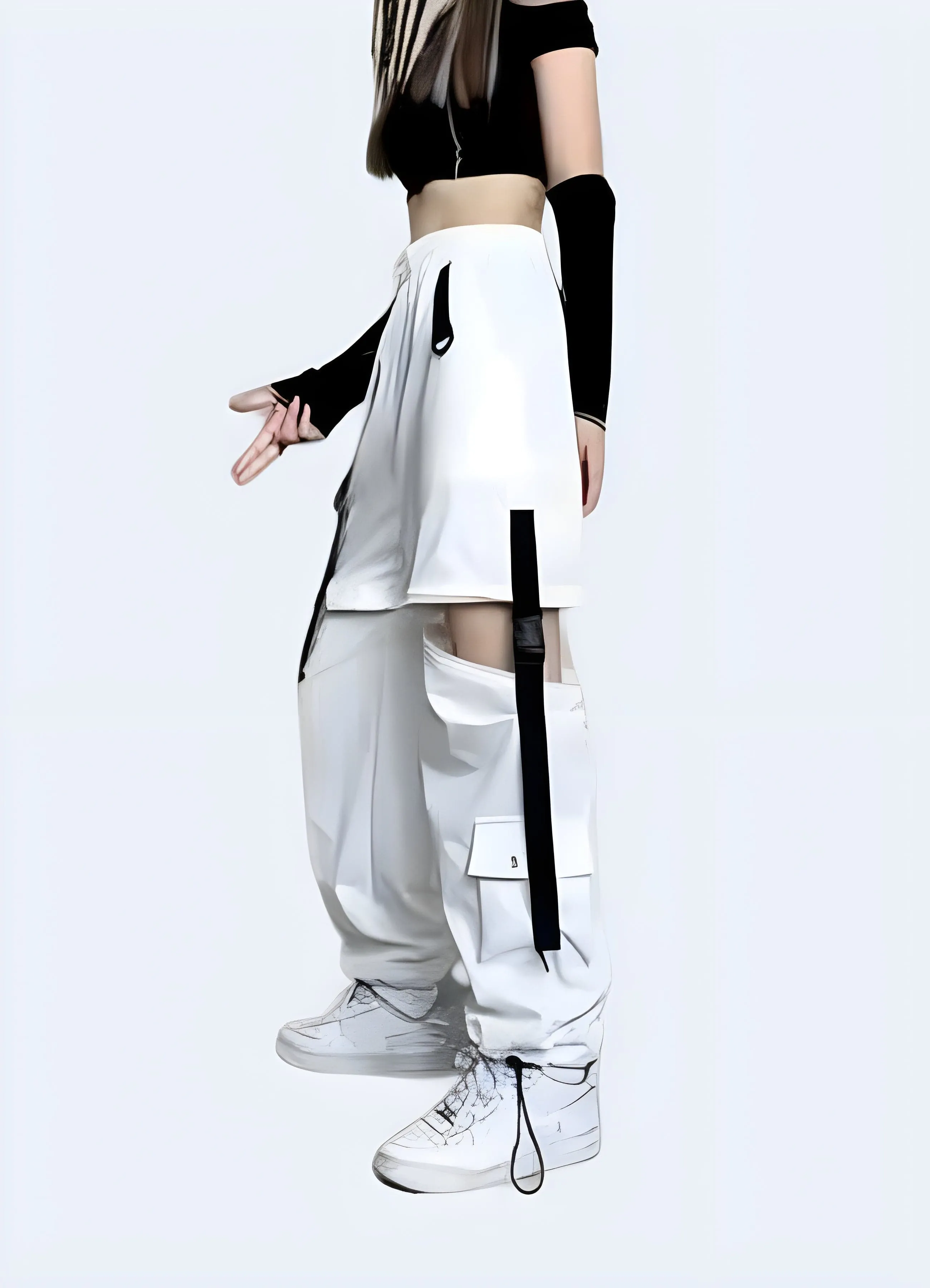 Techwear White Pant Women