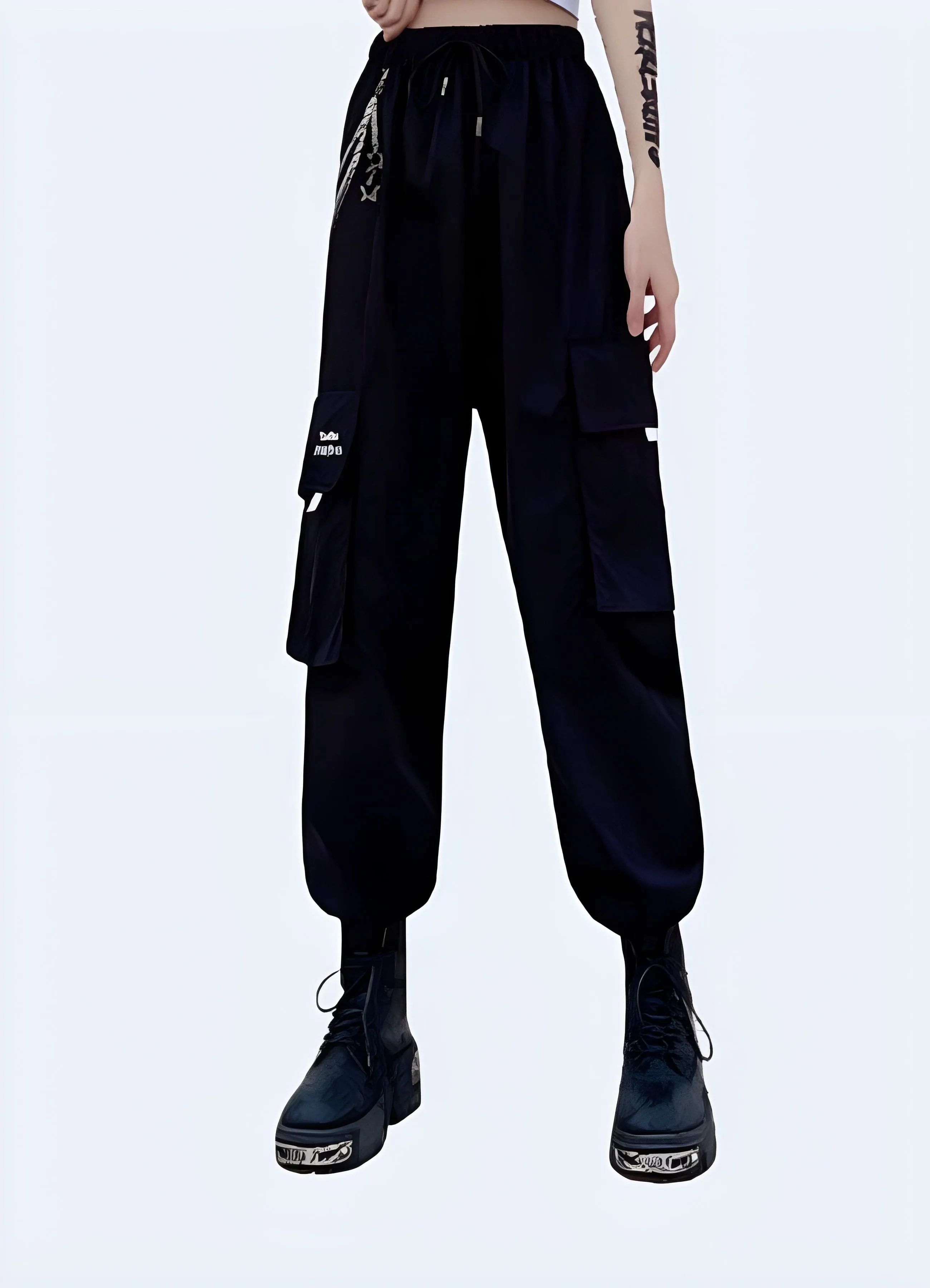 Techwear Women's Pants With Chain
