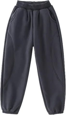 Teens Boys Girls Casual Sweatpants Kids Elastic High Waist Pull On Jogger Pants Toddler Loose Fit Wide Legs Pants