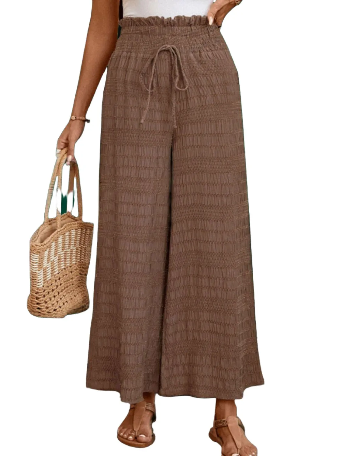Tied Wide Leg Pants