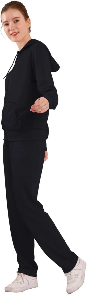 Tracksuit Sets for Women 2 Piece Lightweight Sweatsuit Casual Zip Up Hoodie and Sweatpant Jogging Suit Set